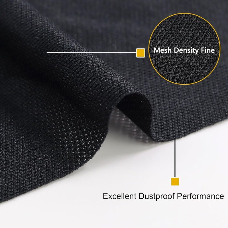 FINDUFA 5yard Acoustic Mesh Fabric, Transparent Acoustic Grill Cloth, Breathable for Replacement Speaker Grill Cloth Furniture Upholstery DIY Projects Renovation Speaker Cabinets Black (180" x 54") - Image 5